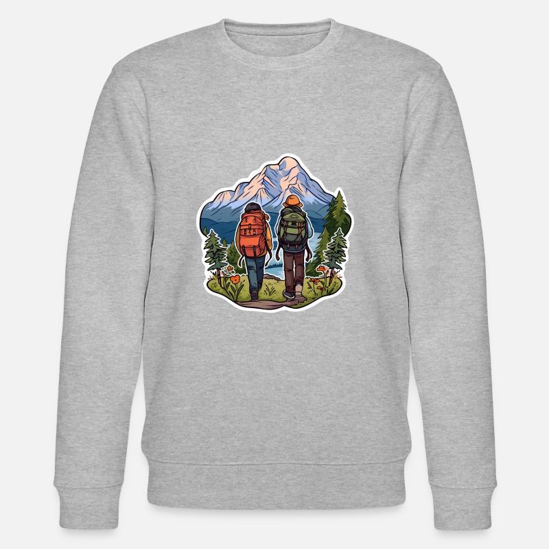 Wandern in den Bergen - Stanley/Stella Unisex Bio-Sweatshirt CHANGER  - Grau meliert