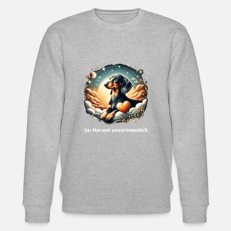 Pont arc-en-ciel teckel - Sweat bio CHANGER Stanley/Stella Unisexe - gris chiné
