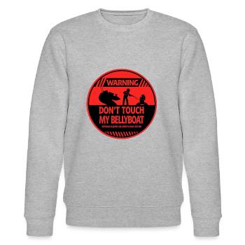 Bellyboat warning - Stanley/Stella CHANGER Unisex Organic Sweatshirt - heather grey - Front - Nik (191cm) & Marisol (170cm)