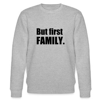 famille - Sweat bio CHANGER Stanley/Stella Unisexe - gris chiné - Devant - Nik (191cm) & Marisol (170cm)