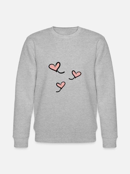 heart line - Stanley/Stella CHANGER Unisex Organic Sweatshirt - heather grey