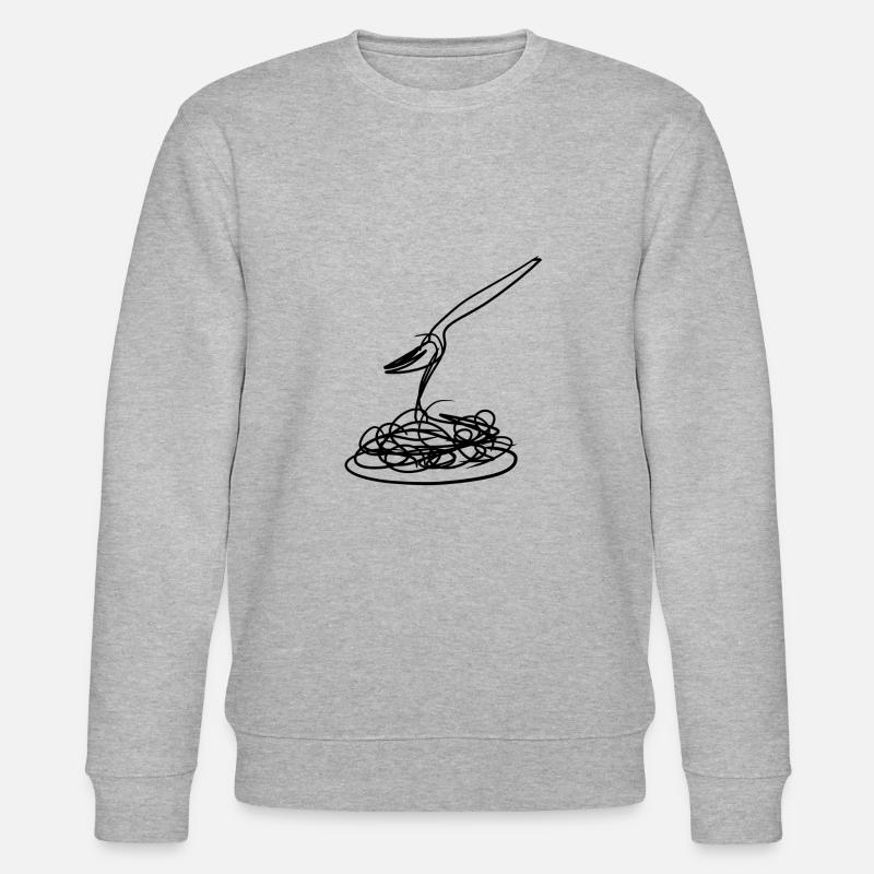 essen spaghetti - Stanley/Stella Unisex Bio-Sweatshirt CHANGER  - Grau meliert