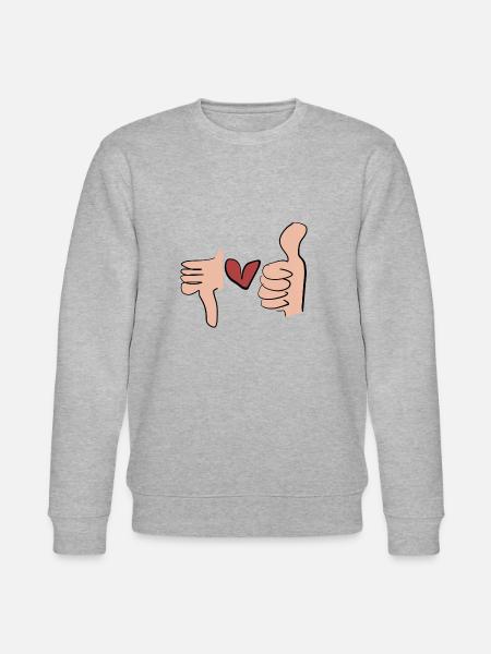 like herz - Stanley/Stella Unisex Bio-Sweatshirt CHANGER - Grau meliert