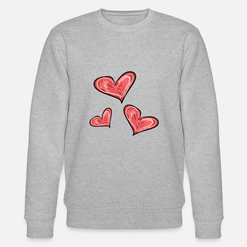 Herzen Herz - Stanley/Stella Unisex Bio-Sweatshirt CHANGER - Grau meliert