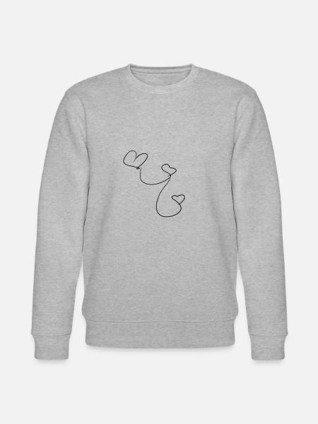 Herzen herz - Stanley/Stella Unisex Bio-Sweatshirt CHANGER - Grau meliert