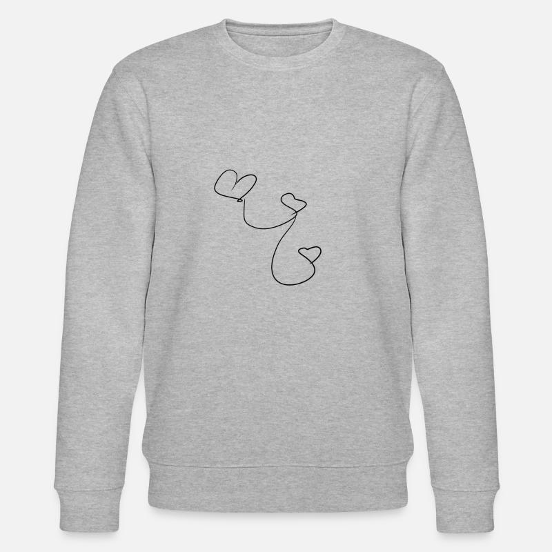 Heart heart - Stanley/Stella CHANGER Unisex Organic Sweatshirt - heather grey
