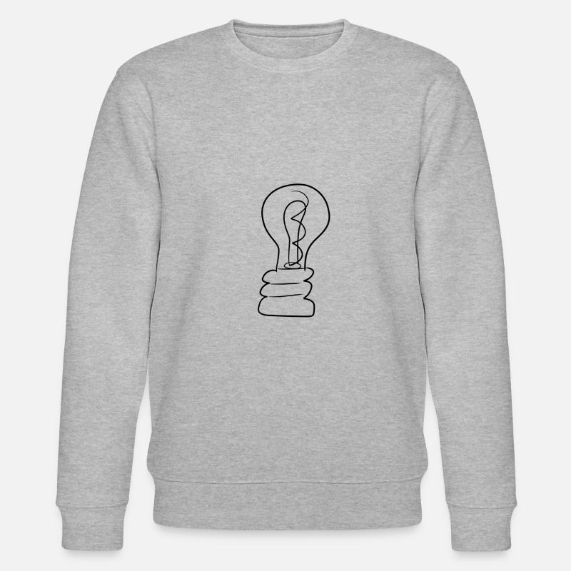 Light Bulb Knowledge - Stanley/Stella CHANGER Unisex Organic Sweatshirt - heather grey