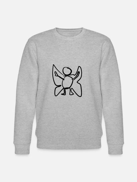 Abstract wings - Stanley/Stella CHANGER Unisex Organic Sweatshirt - heather grey