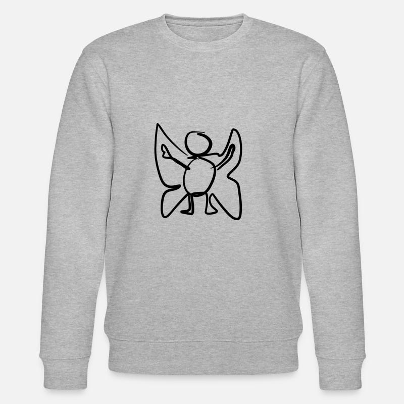 Ailes abstraites - Sweat bio CHANGER Stanley/Stella Unisexe - gris chiné