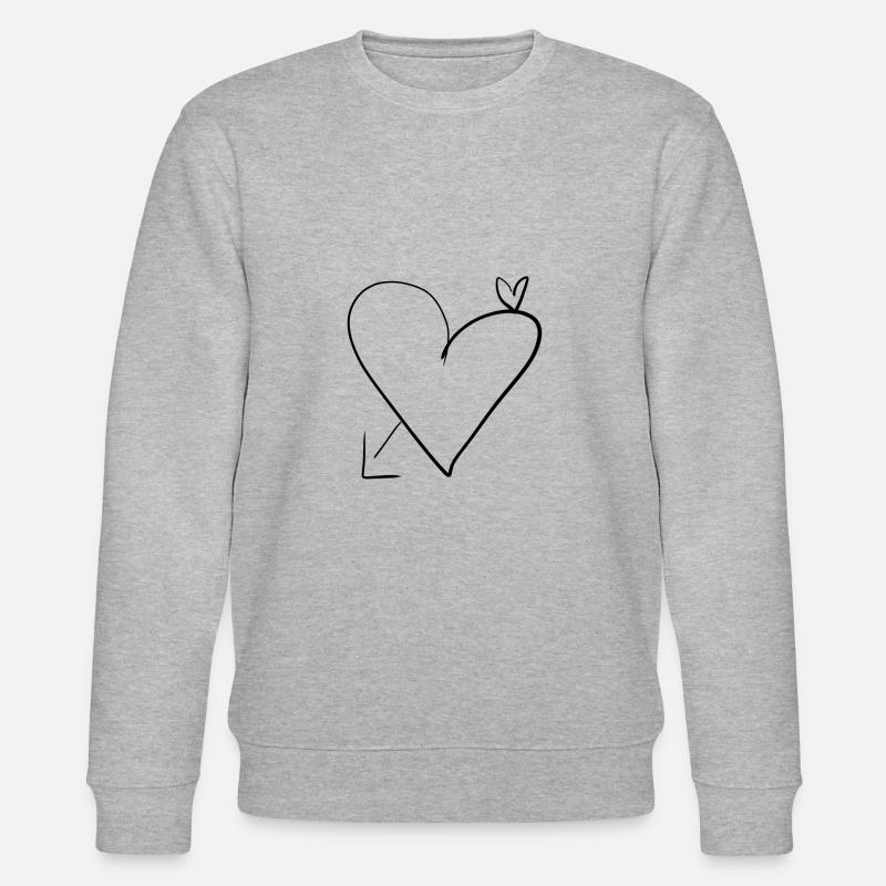 pfeil herzen - Stanley/Stella Unisex Bio-Sweatshirt CHANGER  - Grau meliert