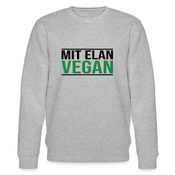 Mit Elan Vegan - Veganer Spruch - Stanley/Stella Unisex Bio-Sweatshirt CHANGER  - Grau meliert - Vorne - Nik (191cm) & Marisol (170cm)