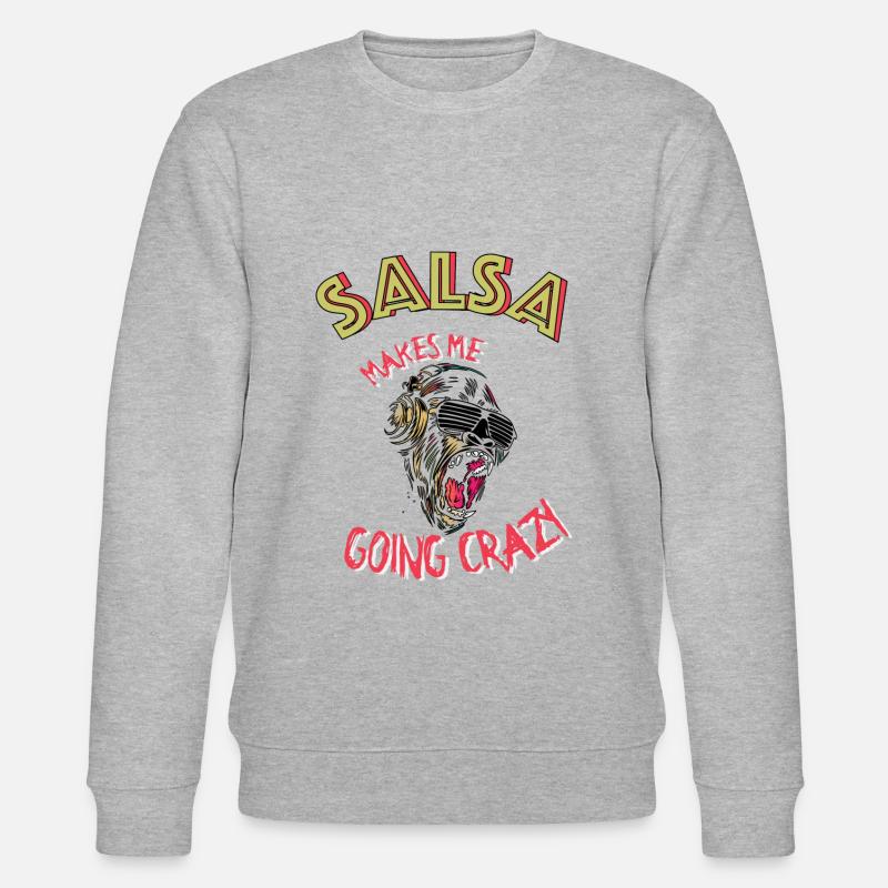 Salsa Makes Me Going Crazy - Stanley/Stella Unisex Bio-Sweatshirt CHANGER  - Grau meliert