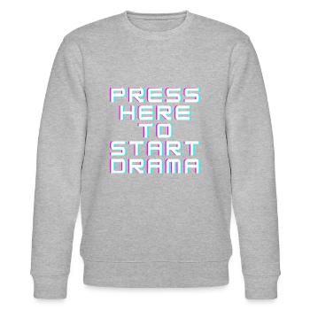 Press here to start drama - Stanley/Stella Unisex Bio-Sweatshirt CHANGER  - Grau meliert - Vorne - Nik (191cm) & Marisol (170cm)
