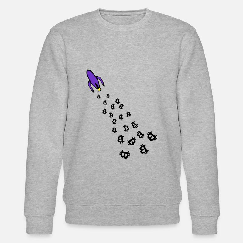 Dans l’espace avec Bitcoin - Sweat bio CHANGER Stanley/Stella Unisexe - gris chiné