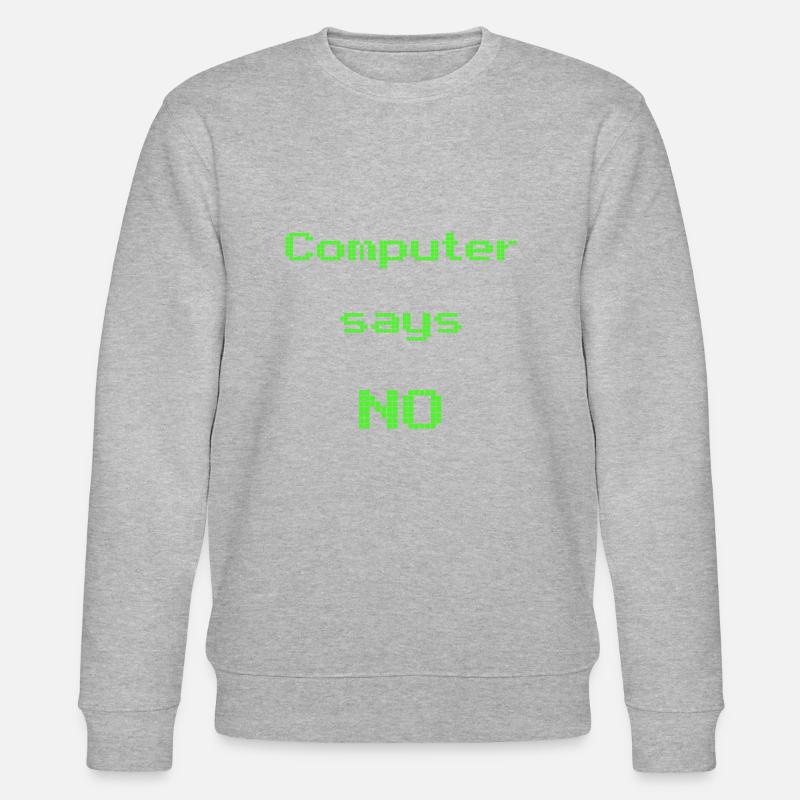 Computer sagt nein - Stanley/Stella Unisex Bio-Sweatshirt CHANGER  - Grau meliert