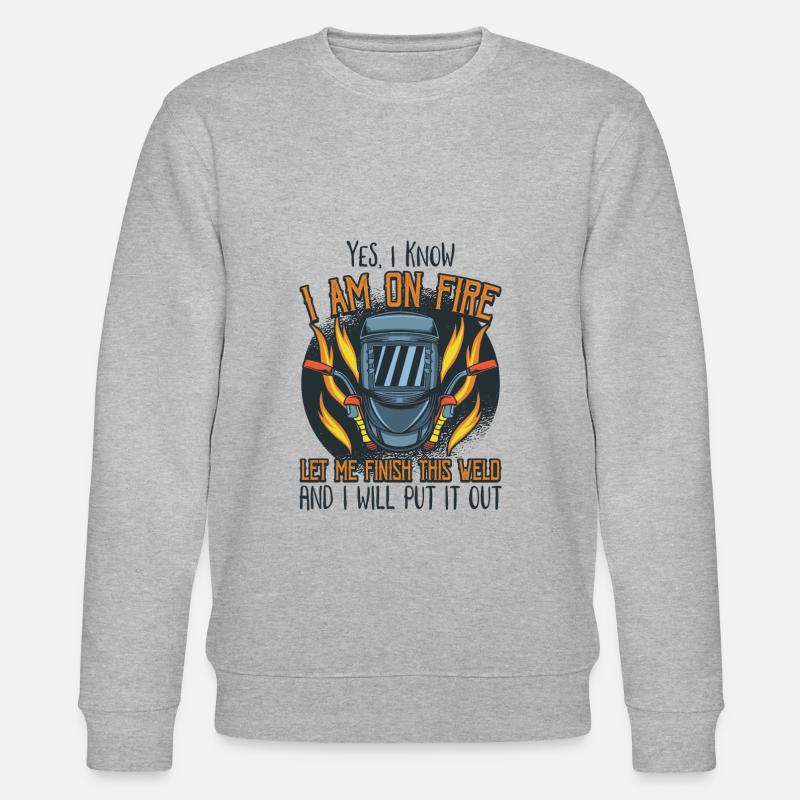schweißen metallbauer schlosser - Stanley/Stella Unisex Bio-Sweatshirt CHANGER - Grau meliert