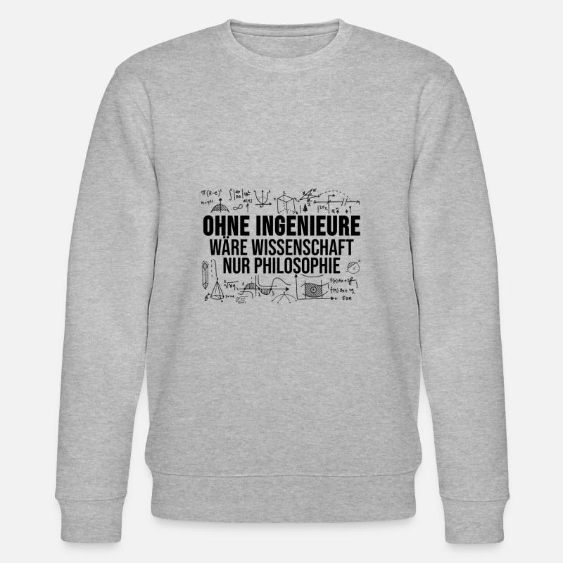 Engineer TShirt technician engineering gift - Stanley/Stella CHANGER Unisex Organic Sweatshirt - heather grey