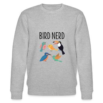 Nerd Schnabel Exotisch Vogel Tier Geschenk - Stanley/Stella Unisex Bio-Sweatshirt CHANGER  - Grau meliert - Vorne - Nik (191cm) & Marisol (170cm)