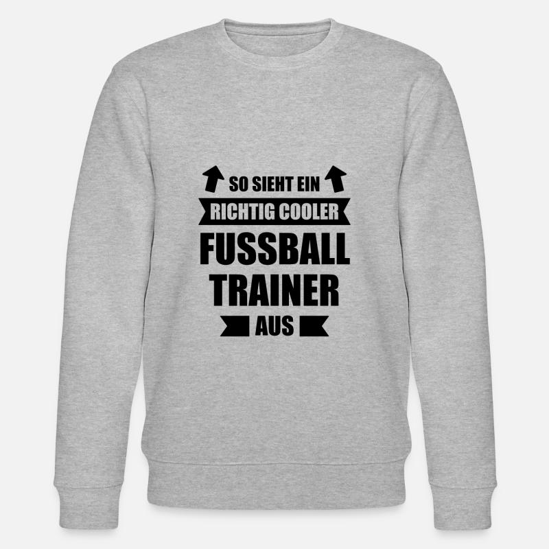 Fussballtrainer Fussball Coach Trainer Geschenk - Stanley/Stella Unisex Bio-Sweatshirt CHANGER  - Grau meliert