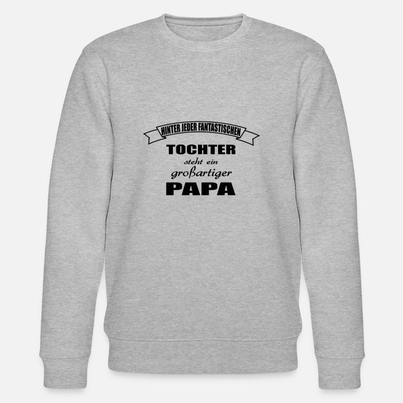 Papa - Stanley/Stella Unisex Bio-Sweatshirt CHANGER  - Grau meliert