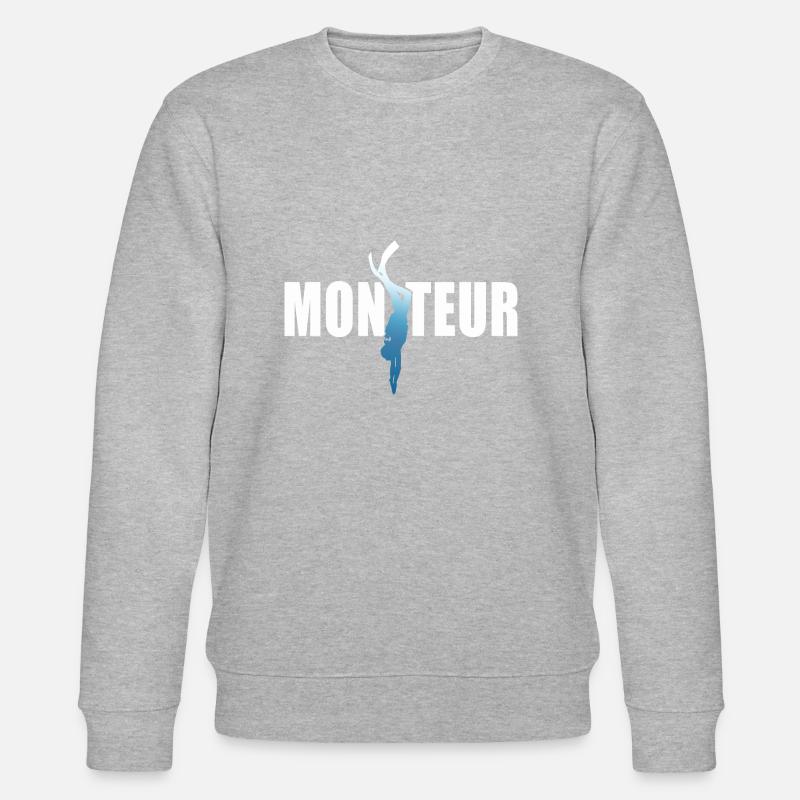 moniteur plongée sous marine coach plongeur - Sweat bio CHANGER Stanley/Stella Unisexe - gris chiné