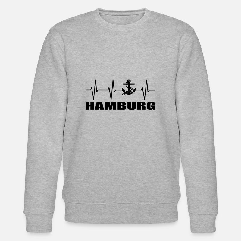 Hamburg - Stanley/Stella Unisex Bio-Sweatshirt CHANGER - Grau meliert