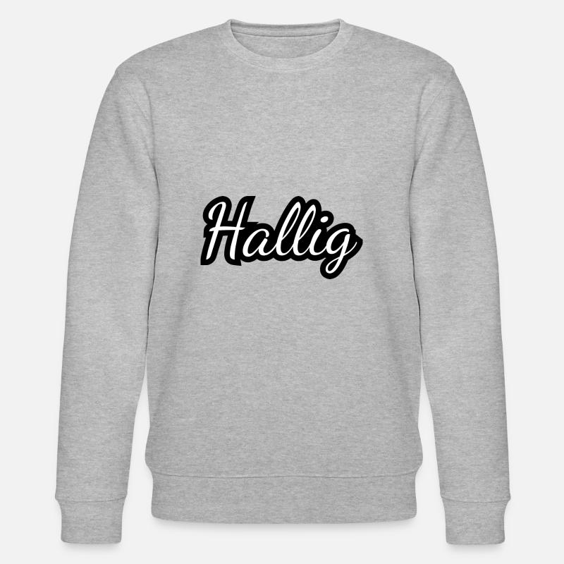 Hallig - Textdesign mit Stadtnamen - Stanley/Stella Unisex Bio-Sweatshirt CHANGER  - Grau meliert