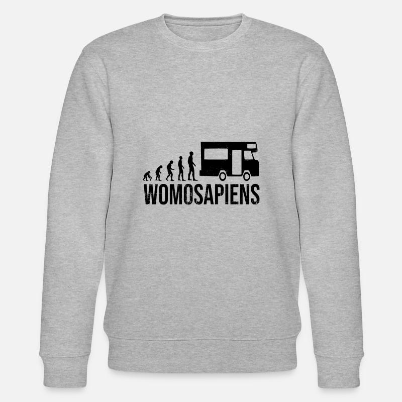 Womosapiens Wohnmobil Evolution - Stanley/Stella Unisex Bio-Sweatshirt CHANGER  - Grau meliert