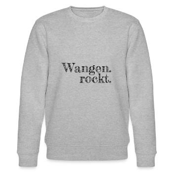 Wangen rockt - Textdesign mit Stadtnamen - Stanley/Stella Unisex Bio-Sweatshirt CHANGER  - Grau meliert - Vorne - Nik (191cm) & Marisol (170cm)