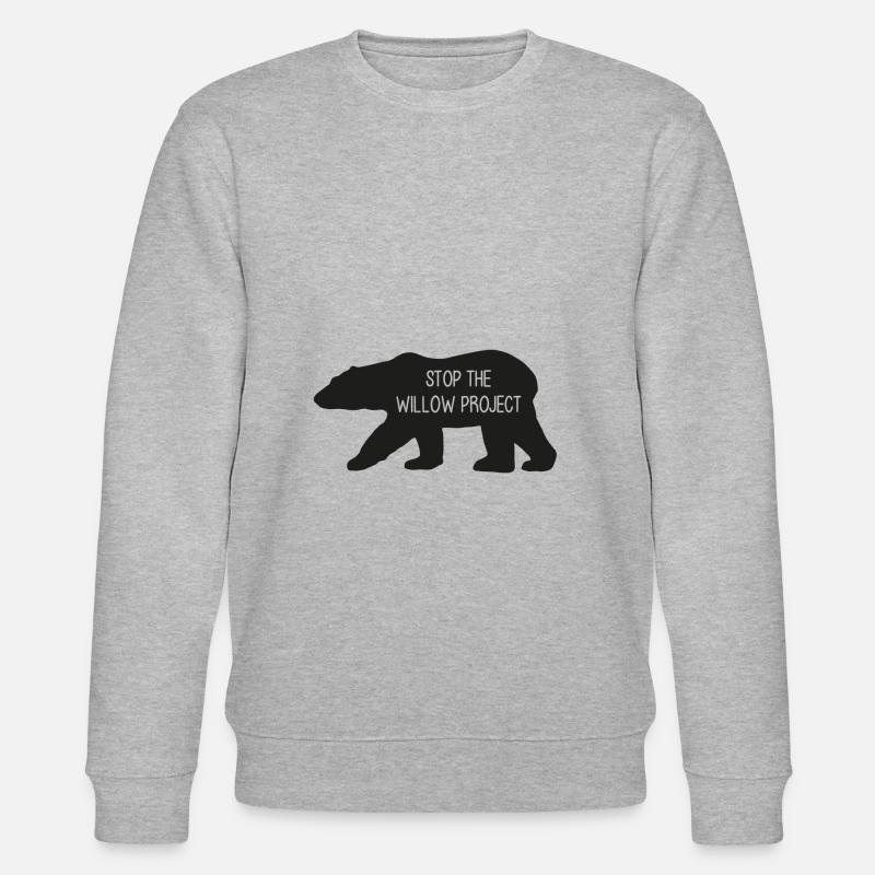 Stop the Willow Project (noir) - Sweat bio CHANGER Stanley/Stella Unisexe - gris chiné