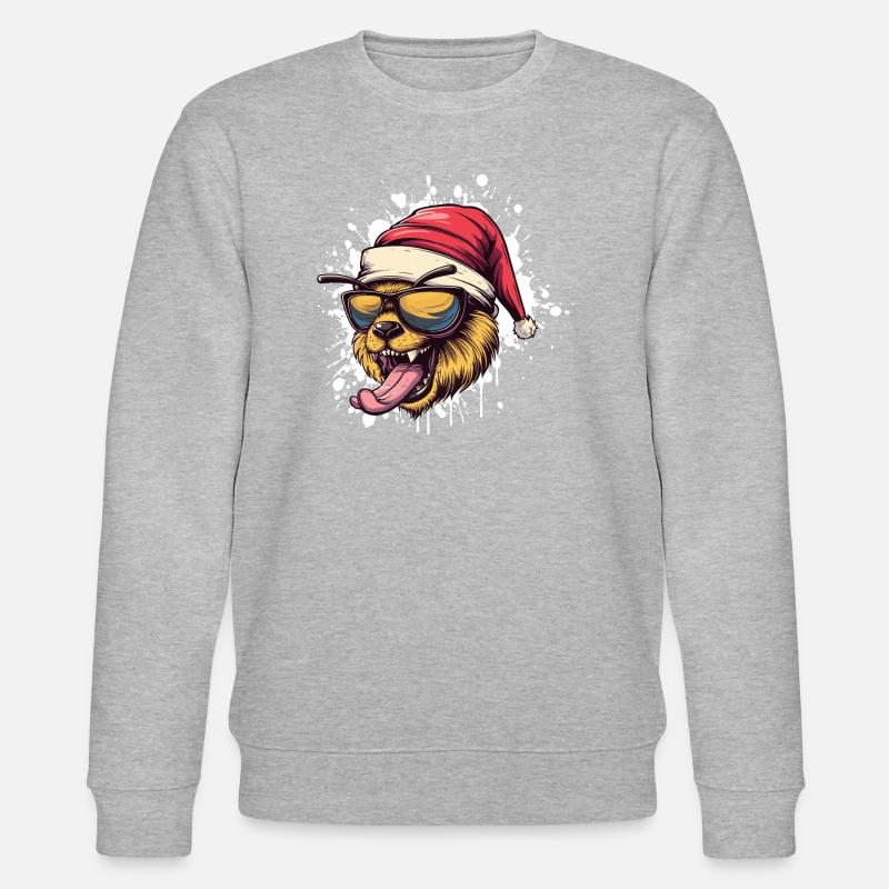 Abeille Noël Drôle - Sweat bio CHANGER Stanley/Stella Unisexe - gris chiné