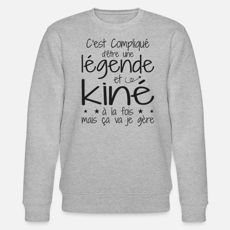 Eine Legende und Physiotherapeut - Stanley/Stella Unisex Bio-Sweatshirt CHANGER  - Grau meliert