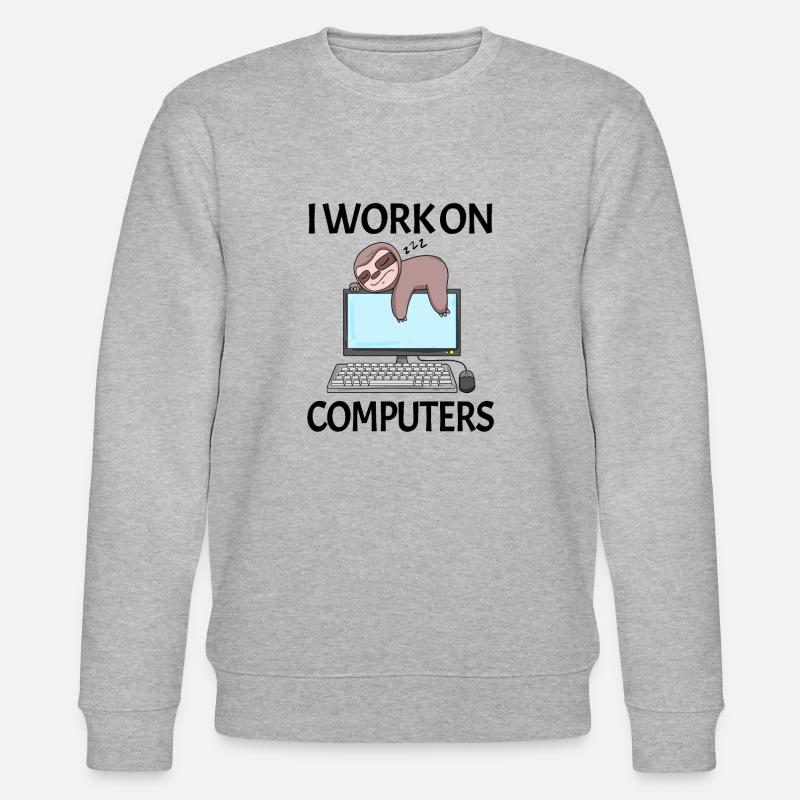 Computer Nerd Programmer Men Gift - Stanley/Stella CHANGER Unisex Organic Sweatshirt - heather grey