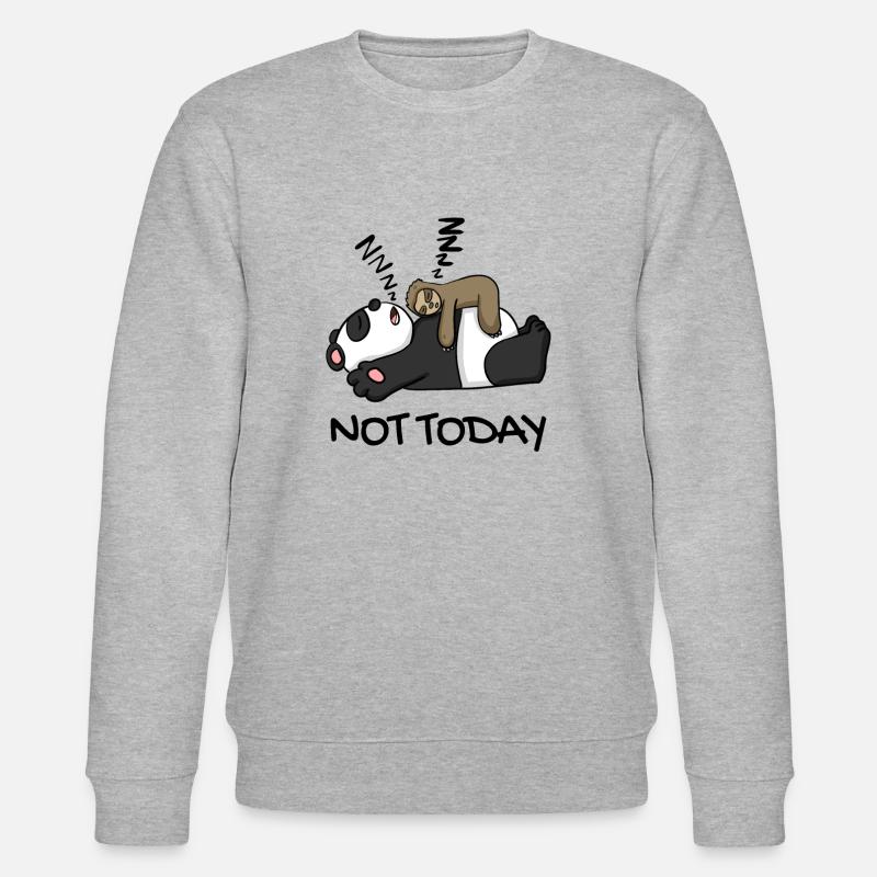 Faultier und Panda - Stanley/Stella Unisex Bio-Sweatshirt CHANGER  - Grau meliert