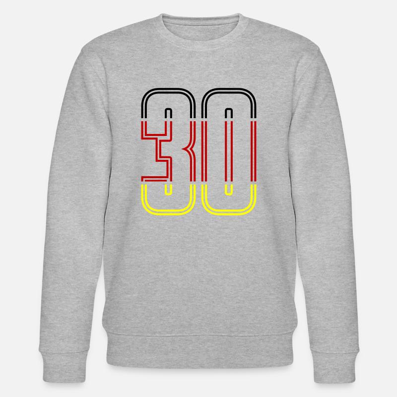 30 symbole de chiffres Allemagne - Sweat bio CHANGER Stanley/Stella Unisexe - gris chiné