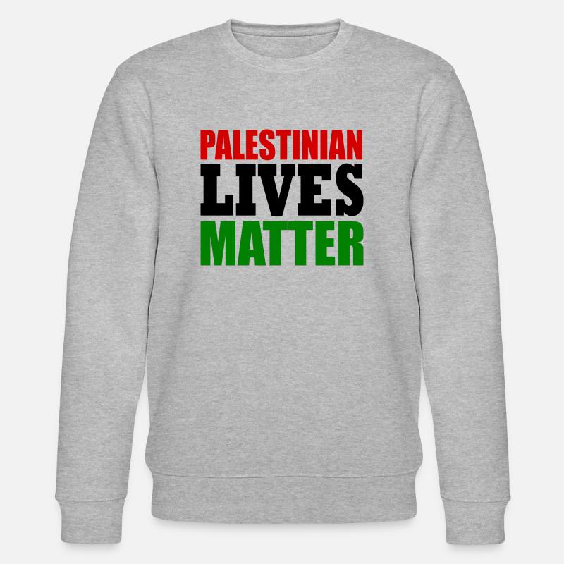 palestinian lives matter - Stanley/Stella Unisex Bio-Sweatshirt CHANGER  - Grau meliert