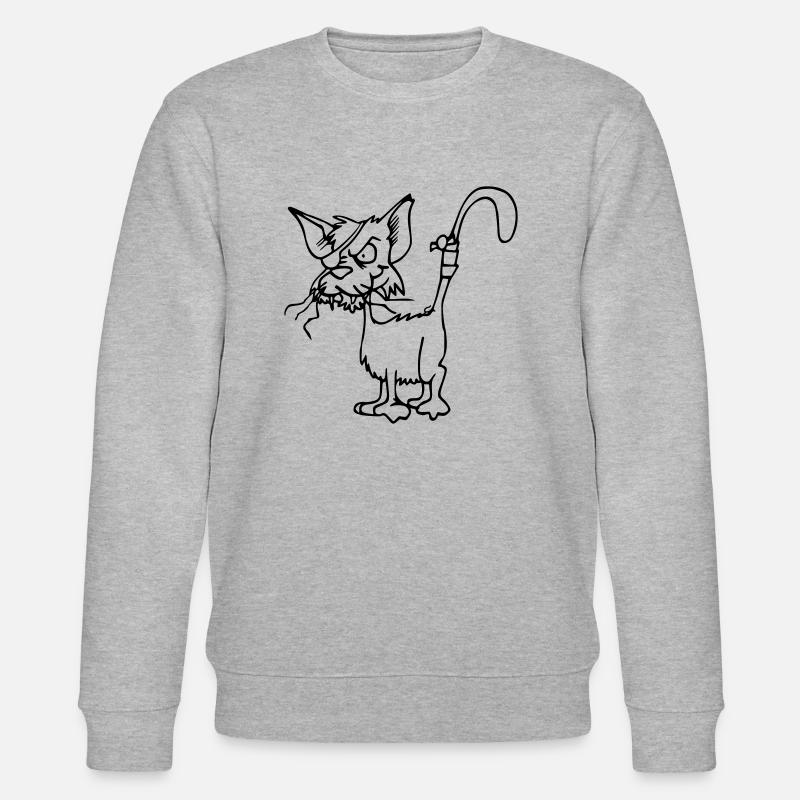 Katze - Stanley/Stella Unisex Bio-Sweatshirt CHANGER  - Grau meliert