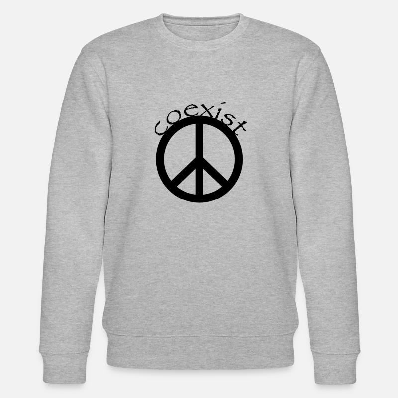 Coexist (Peace) - Stanley/Stella Unisex Bio-Sweatshirt CHANGER  - Grau meliert