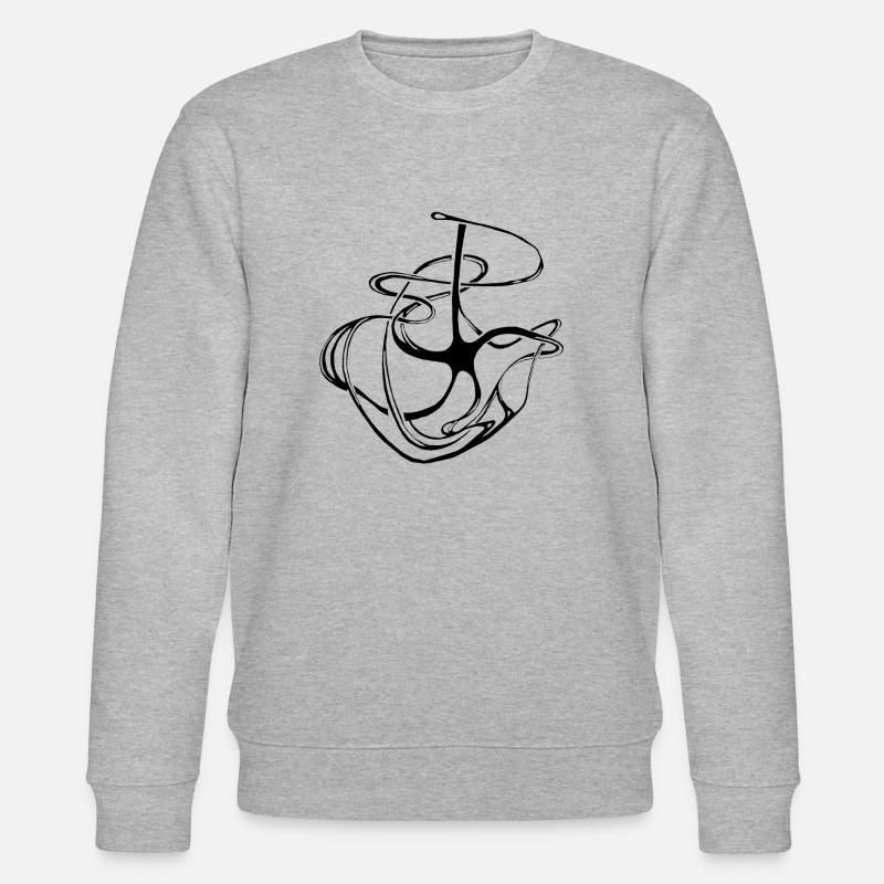 tattoo-SternAnker, Muster, Pattern - Stanley/Stella Unisex Bio-Sweatshirt CHANGER  - Grau meliert