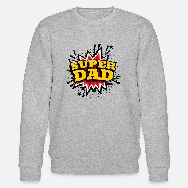 Der SuperDad Geschenkidee - Stanley/Stella Unisex Bio-Sweatshirt CHANGER  - Grau meliert