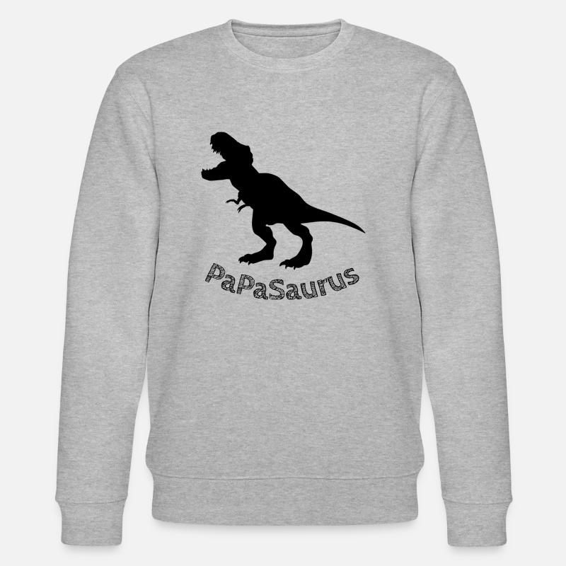 PaPaSaurus - Stanley/Stella Unisex Bio-Sweatshirt CHANGER  - Grau meliert