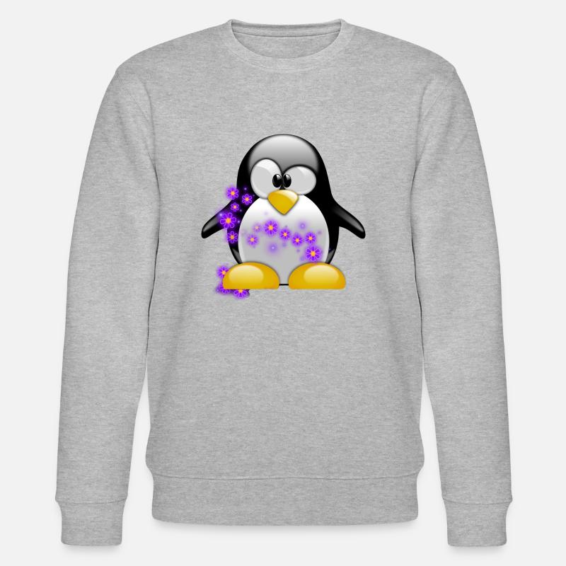 Lustiger Pinguin - Stanley/Stella Unisex Bio-Sweatshirt CHANGER  - Grau meliert