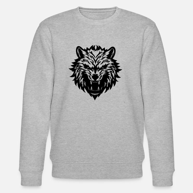 Wolf - Stanley/Stella Unisex Bio-Sweatshirt CHANGER  - Grau meliert