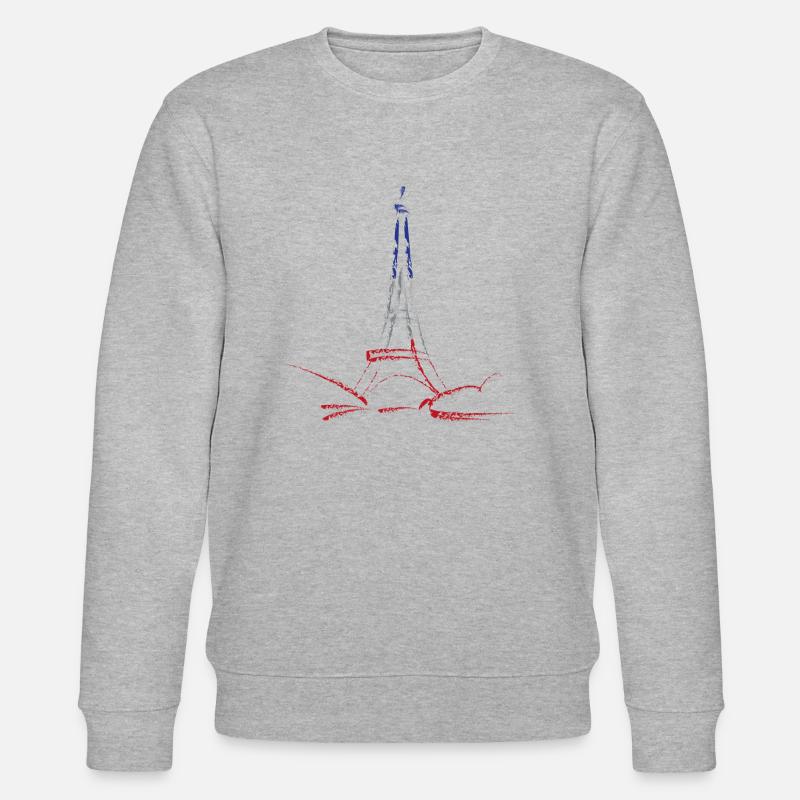 paris la tour eiffel - Stanley/Stella Unisex Bio-Sweatshirt CHANGER - Grau meliert