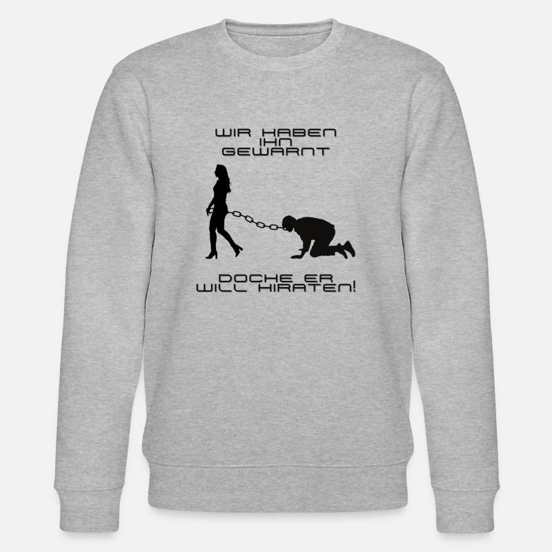 Junggesellenabschied 1 - Stanley/Stella Unisex Bio-Sweatshirt CHANGER  - Grau meliert