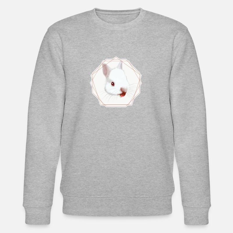 Raspberry Nom - Stanley/Stella CHANGER Unisex Organic Sweatshirt - heather grey