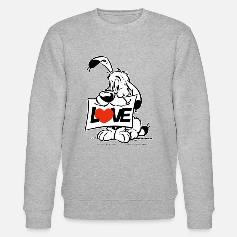 Asterix & Obelix Charakter Idefix - Stanley/Stella Unisex Bio-Sweatshirt CHANGER  - Grau meliert