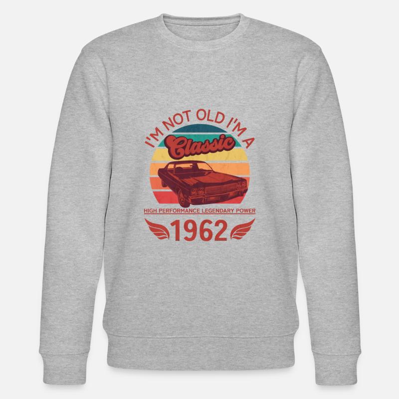 Ich bin nicht alt, ich bin ein Klassiker - Stanley/Stella Unisex Bio-Sweatshirt CHANGER  - Grau meliert