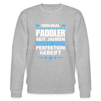 Paddlers matured to perfection - Stanley/Stella CHANGER Unisex Organic Sweatshirt - heather grey - Front - Nik (191cm) & Marisol (170cm)