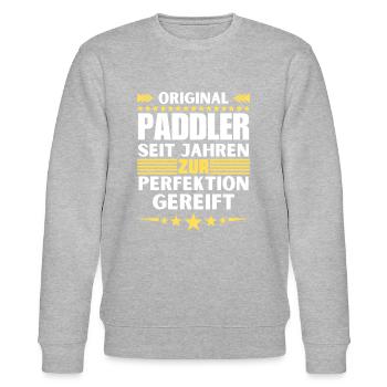 Paddlers matured to perfection - Stanley/Stella CHANGER Unisex Organic Sweatshirt - heather grey - Front - Nik (191cm) & Marisol (170cm)